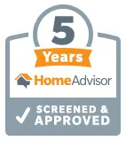 5 Years Screened & Approved by HomeAdvisor badge