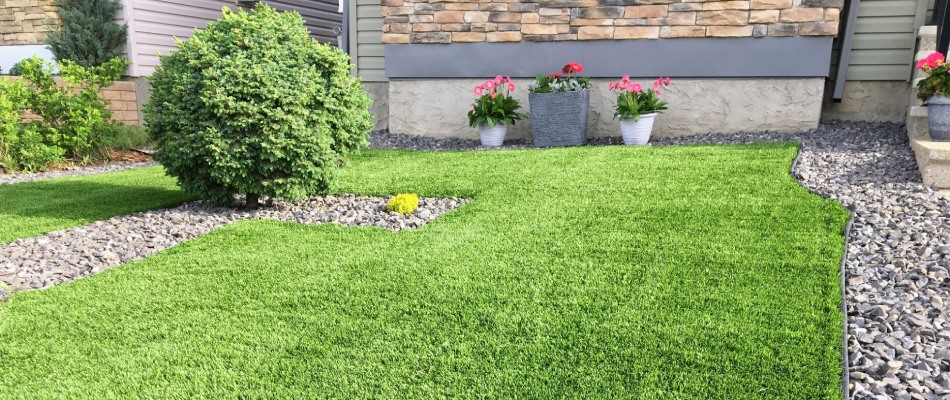 Artificial turf installed for client's property in Clinton, NJ.