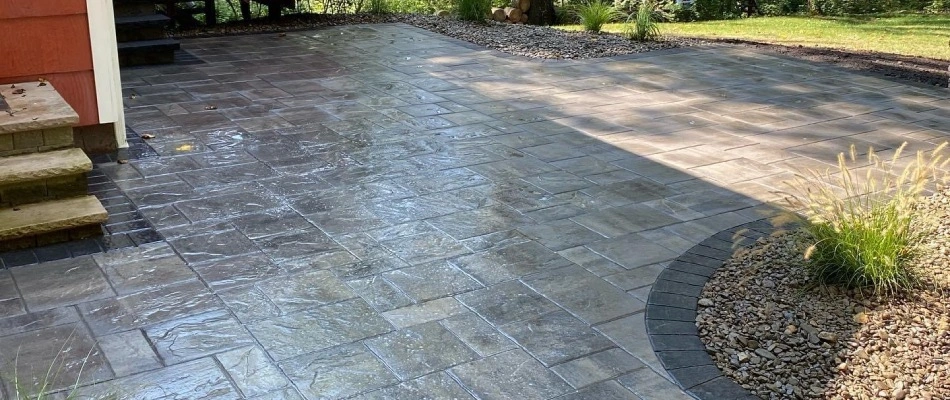 Cleaned and sealed patio pavers in Nazareth, PA.