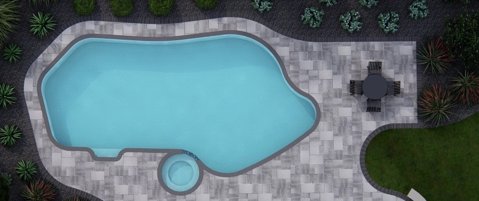 3D design of pool installation project in Bethlehem, PA.